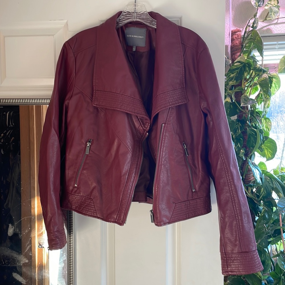Maroon bomber jacket